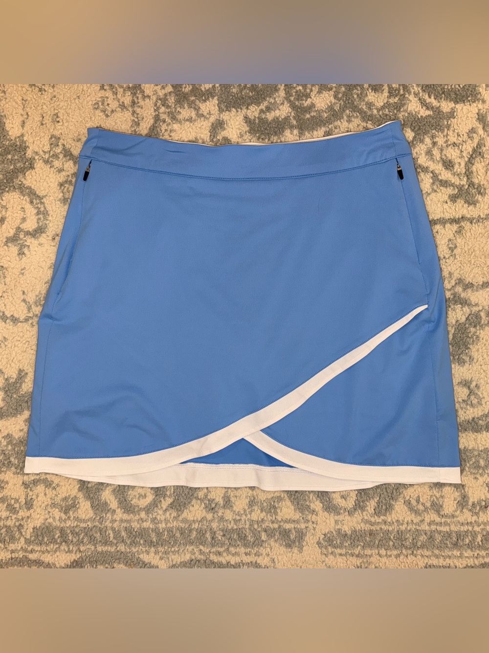 Peter Millar Light Blue and White Athletic Skort